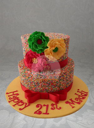 Sweet Eats Rainbow Freckle Cake