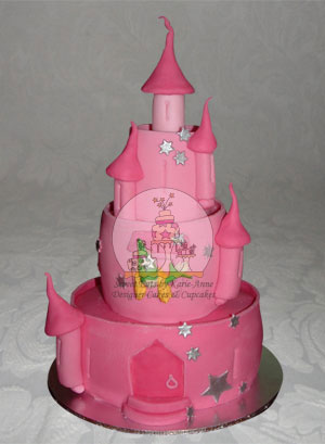Pink Fairy Castle Cake