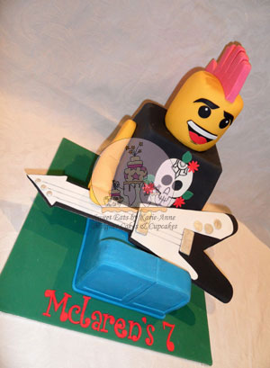 Punk Rocker Lego Figurine