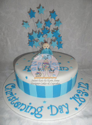 Stars and Stripes Christening Cake