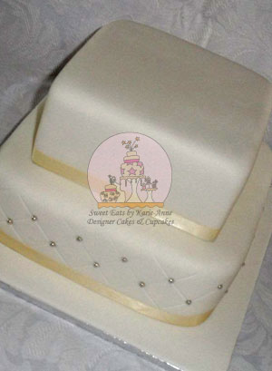 Diamond Print Wedding Cake